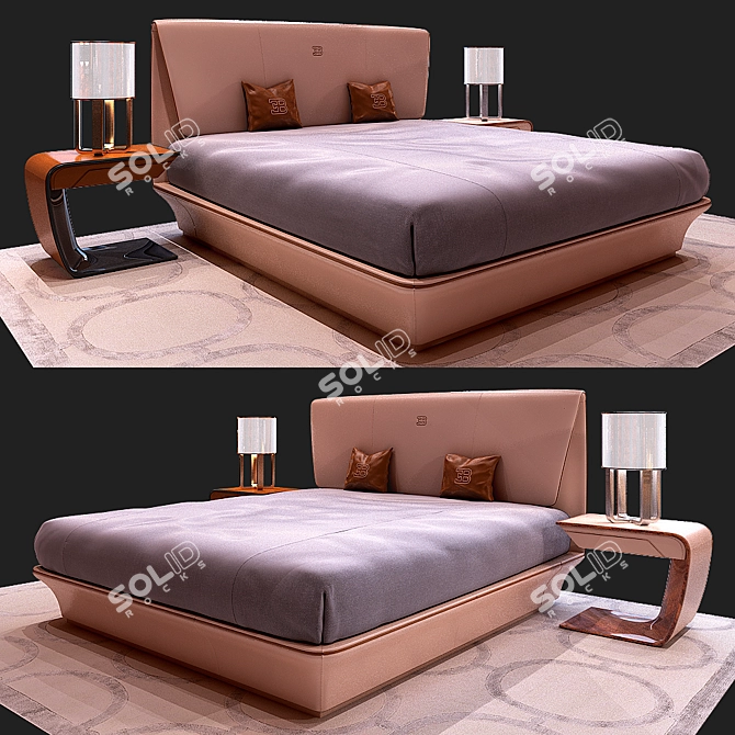 Luxurious Bugatti Home Lydia Furniture 3D model image 1