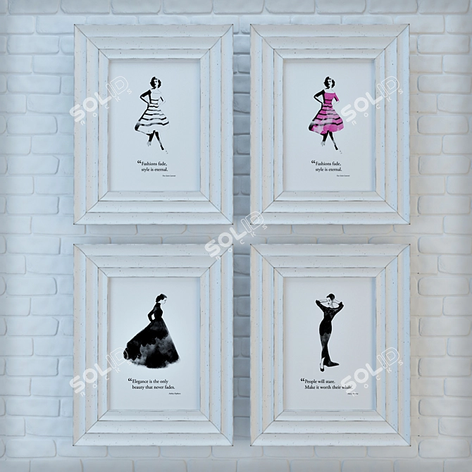 Colorful Abstract Art Collection 3D model image 2