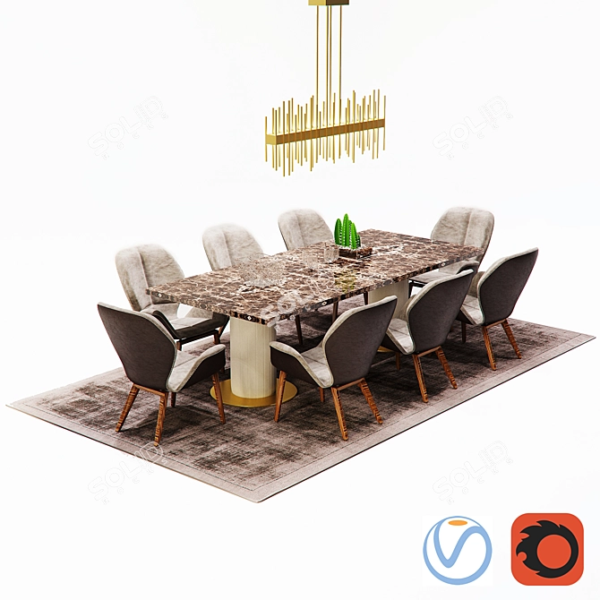 Fasem & Daytona Furniture Set 3D model image 1