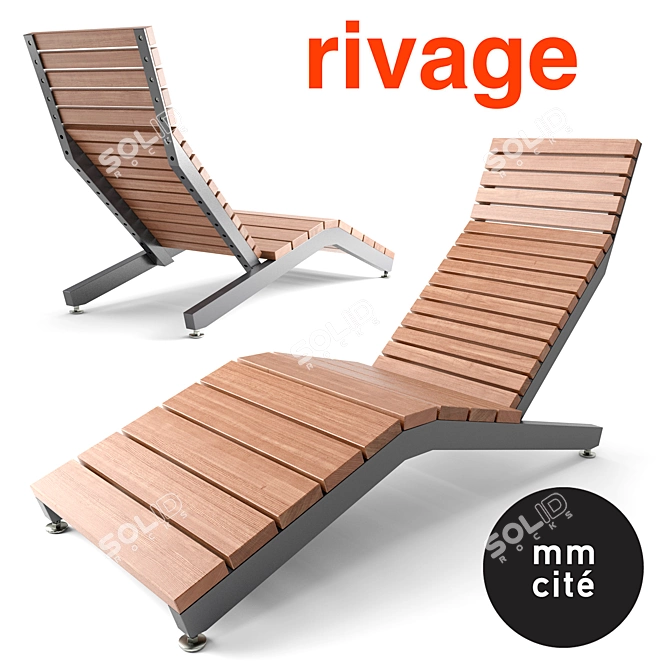 RIVAGE Deckchair: Stylish Relaxation 3D model image 1