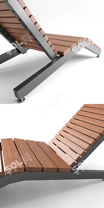 RIVAGE Deckchair: Stylish Relaxation 3D model image 2