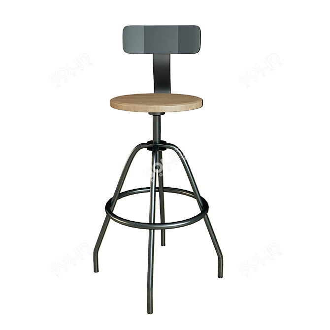 Swivel Studio Work Stool: Maximizing Comfort and Efficiency 3D model image 2