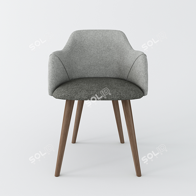 Modern Elegance: Lule Dining Chair 3D model image 1