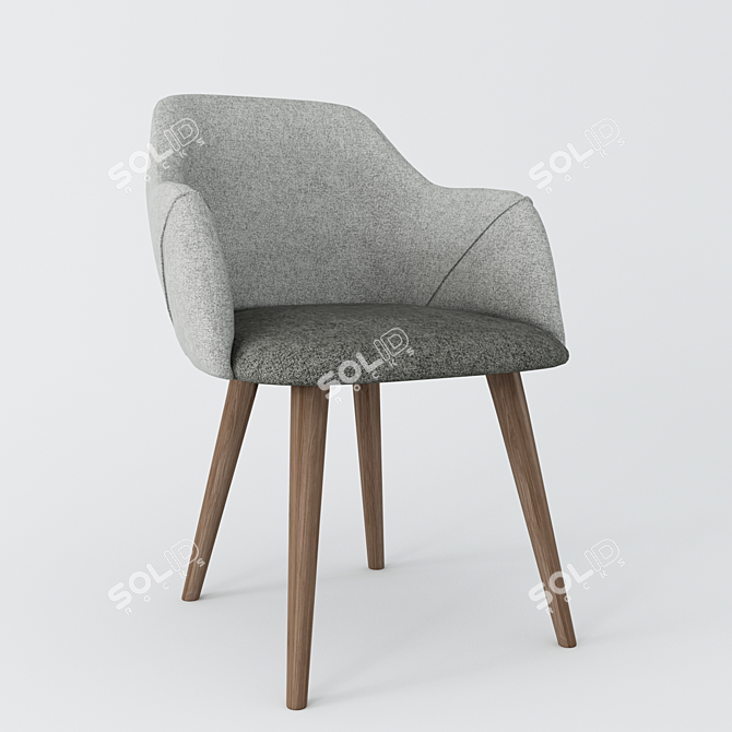 Modern Elegance: Lule Dining Chair 3D model image 3