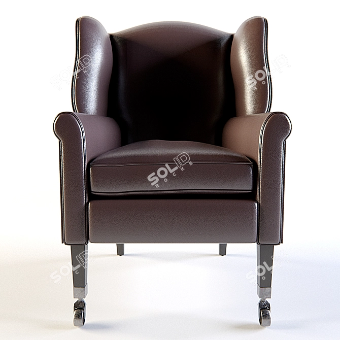 Luxury Leather Asher Chair 3D model image 1