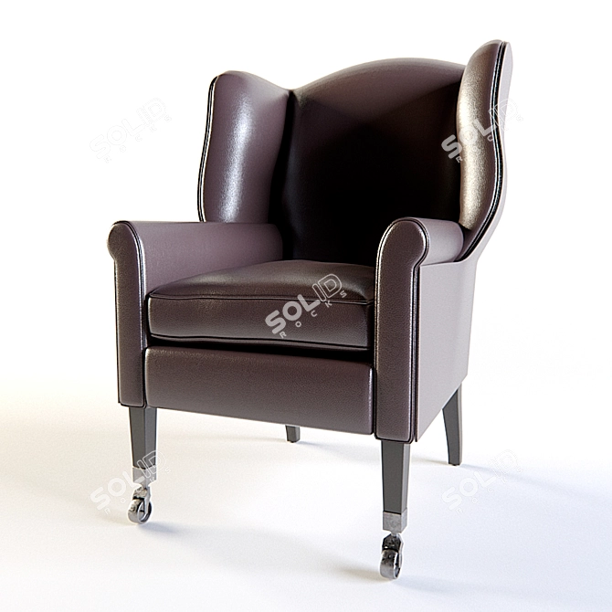 Luxury Leather Asher Chair 3D model image 2