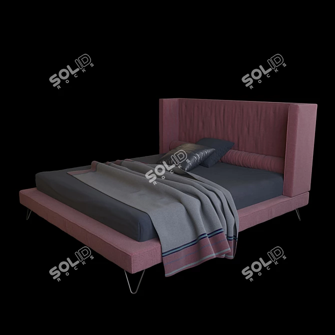 Luxurious Twils Vendome Bed 3D model image 1