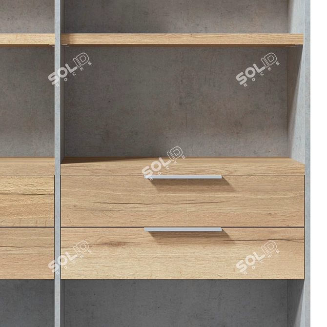 Modern Bookshelf with Blum® Fittings 3D model image 2