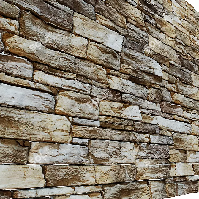 Authentic Brick Wall Texture Bundle 3D model image 1