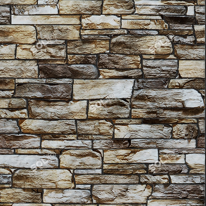 Authentic Brick Wall Texture Bundle 3D model image 2