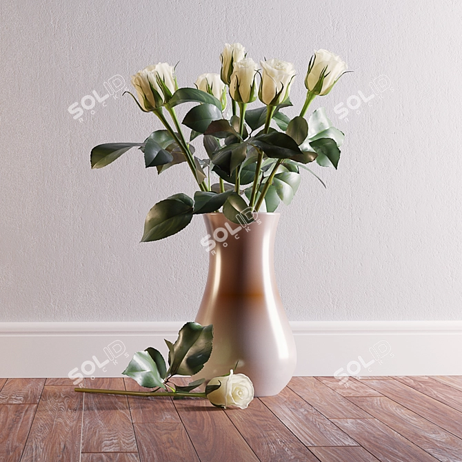 Romantic Rose Bouquet 3D model image 1