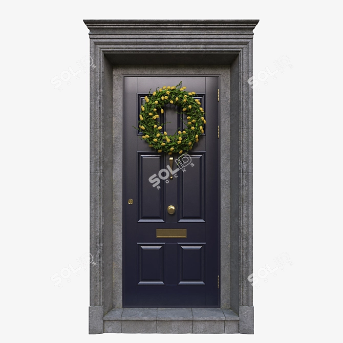 Classic 900mm Door 3D model image 1