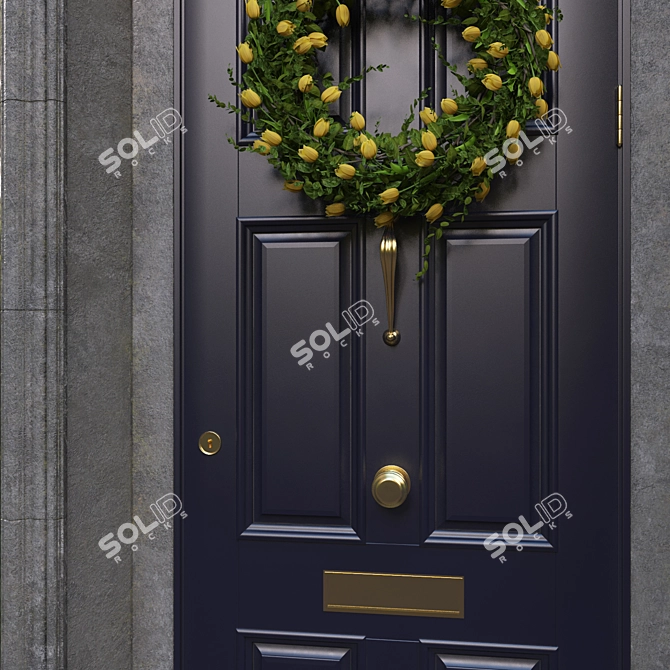 Classic 900mm Door 3D model image 2