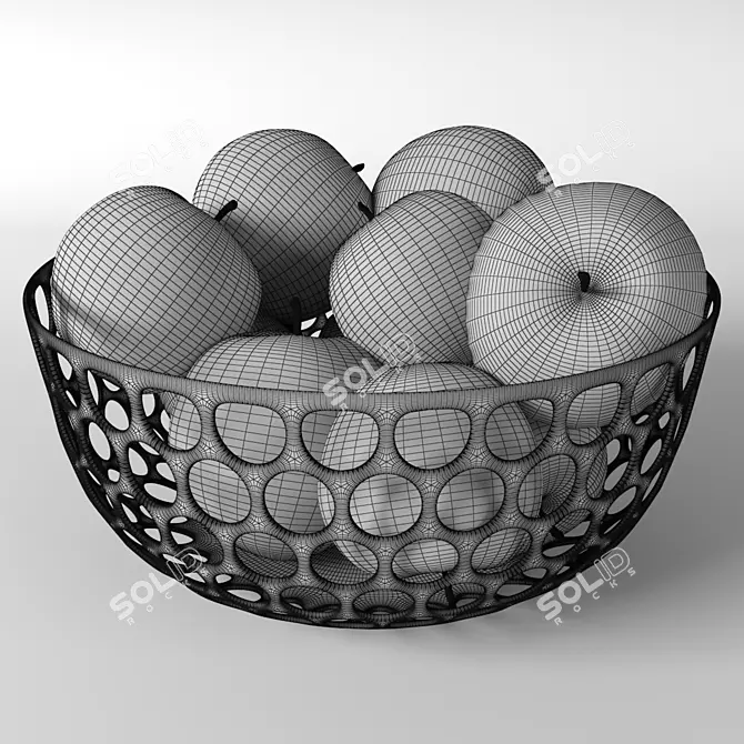 Fresh and Plump Apples 3D model image 2