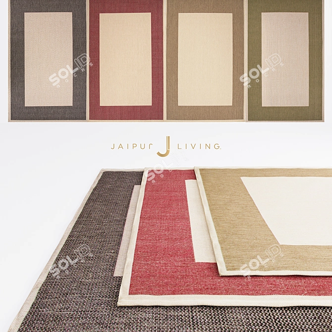 Jaipur Breeze Picnic Rug 3D model image 1