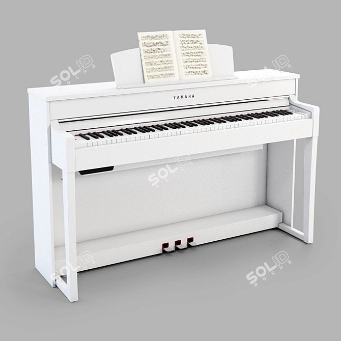 YAMAHA Clavinova Cpl 535: Animated Digital Piano 3D model image 1