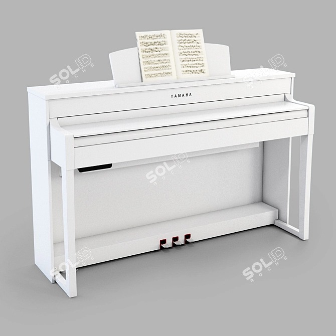 YAMAHA Clavinova Cpl 535: Animated Digital Piano 3D model image 2