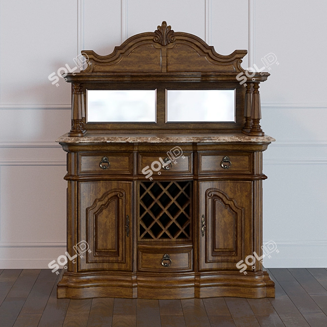 San Mateo Sideboard: Elegant and Functional Furniture 3D model image 2