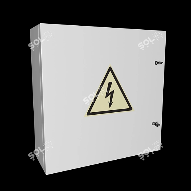 Dual Key Electrical Panel 3D model image 1