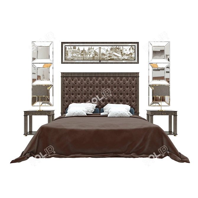 Epoca Bed: Sleek & Stylish Slumber 3D model image 3