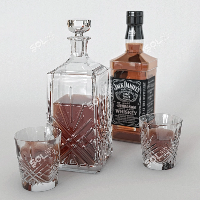 Title: Classic Whiskey Decanter 3D model image 1