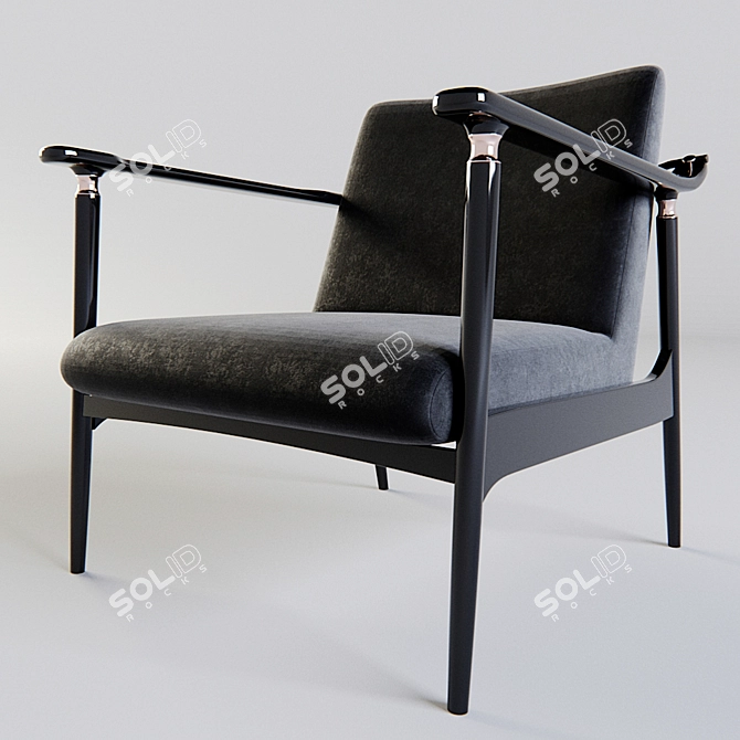 Anello: Stylish and Compact Designer Armchair 3D model image 1