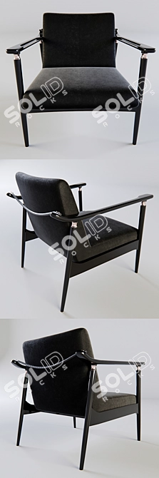 Anello: Stylish and Compact Designer Armchair 3D model image 2