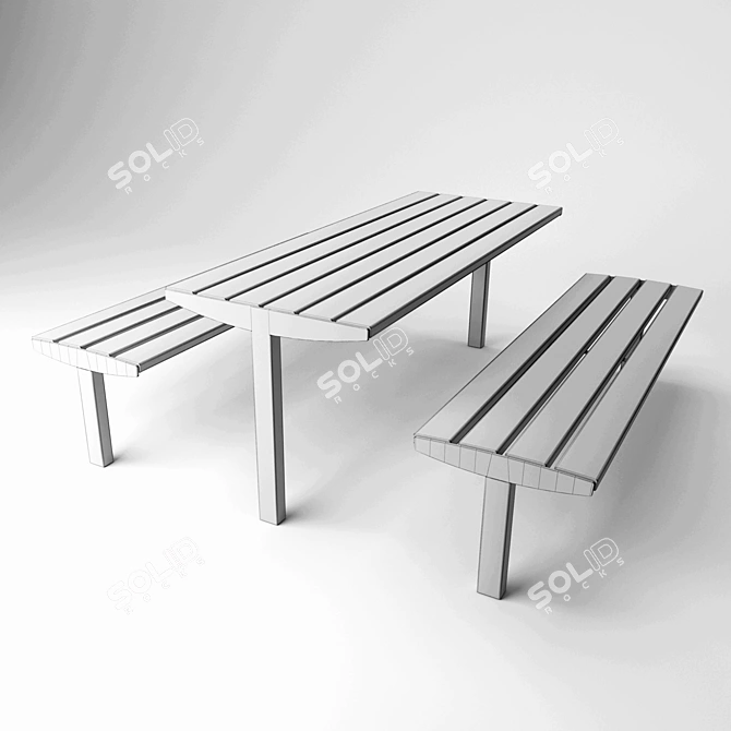 MMcite VERA SOLO: Stylish Table & Bench 3D model image 3