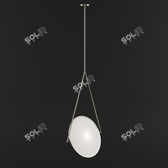 Elegant Rotating Dot Pendant 3D model image 1