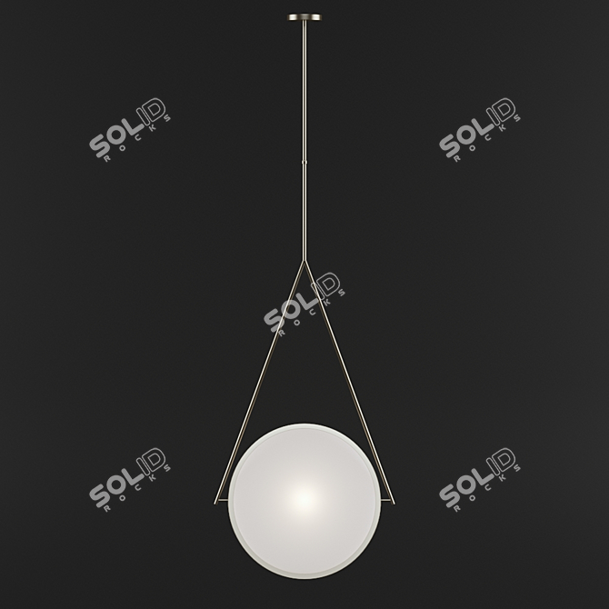 Elegant Rotating Dot Pendant 3D model image 2