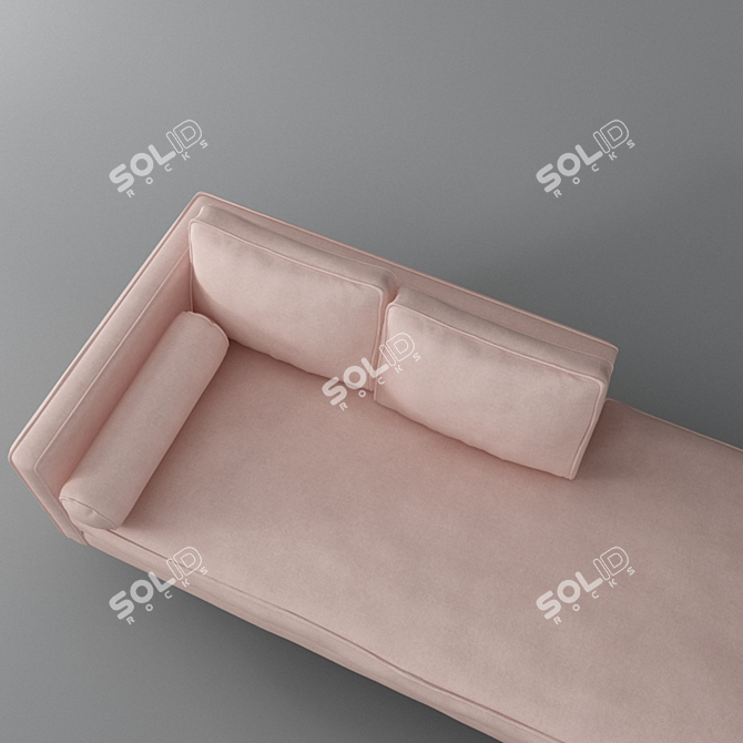 Elegant Monroe Chaise Lounger 3D model image 3