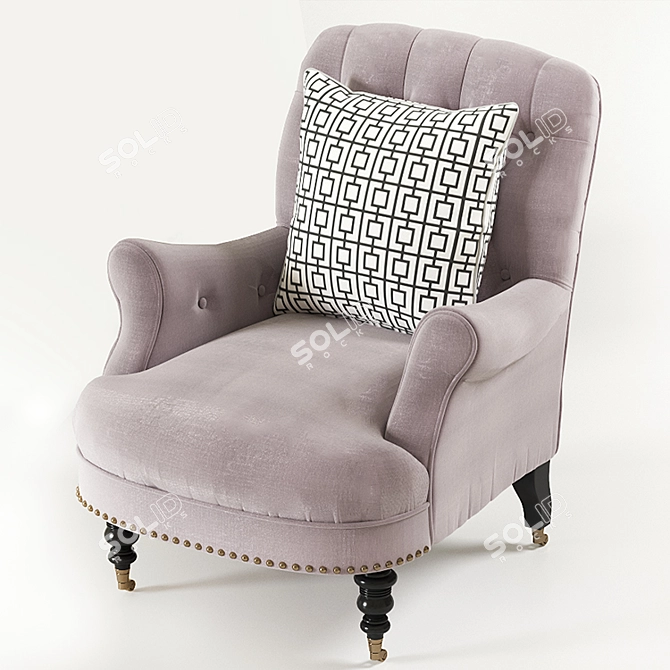 Elegant Barrington Chair 3D model image 2