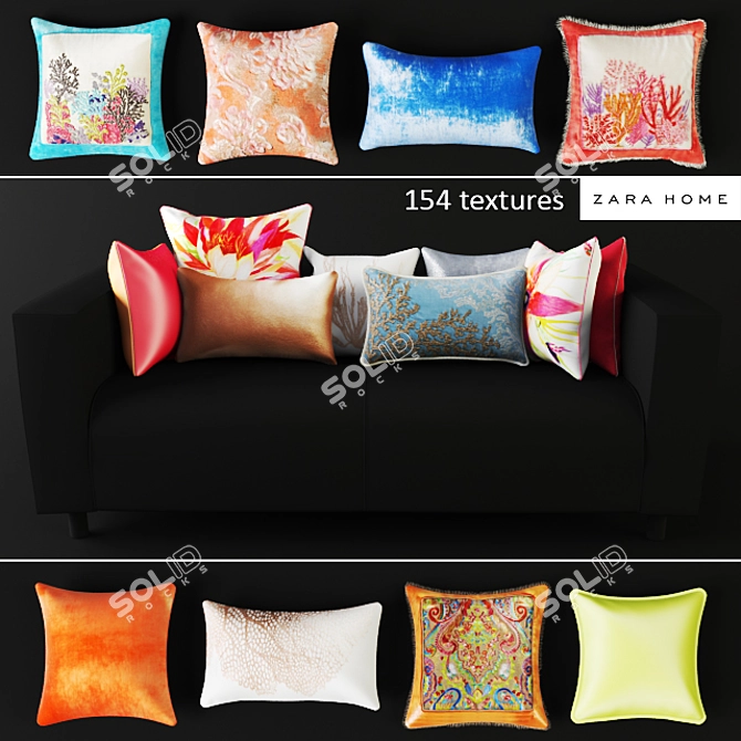 Oceanic Dreams Pillow Collection 3D model image 1