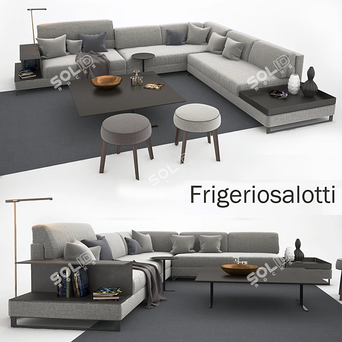 Frigeriosalotti Davis Case 3-Seater Sofa
Frigeriosalotti Cross Upholstered Pouf
Friger 3D model image 1