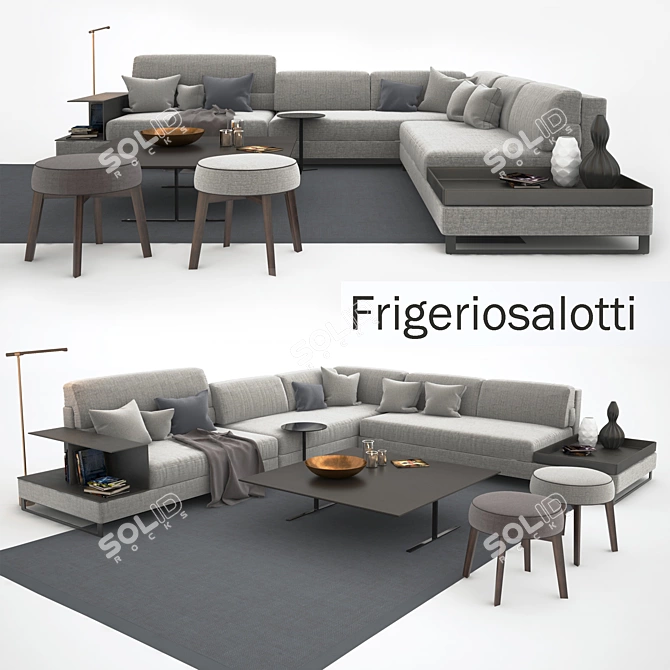 Frigeriosalotti Davis Case 3-Seater Sofa
Frigeriosalotti Cross Upholstered Pouf
Friger 3D model image 2