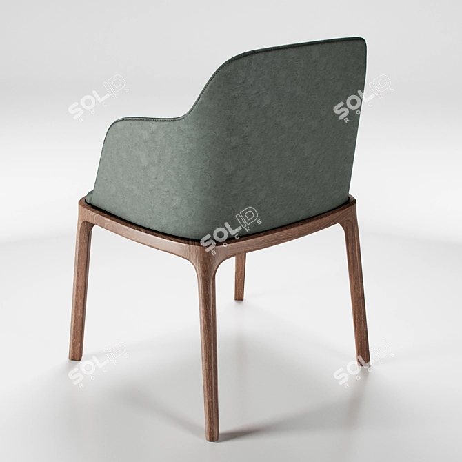 Elegant Grace Lounge Chair 3D model image 3