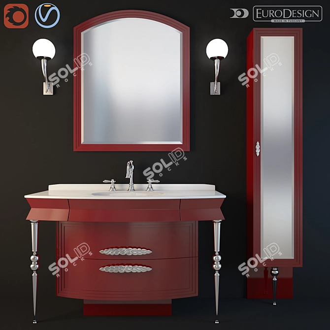 Eurodesign FASHION: Italian Bathroom Furniture 3D model image 1