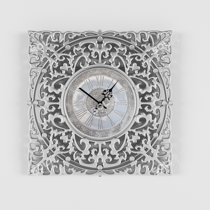 Elegant Vintage Wall Clock 3D model image 1