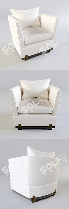 Elegant Ida Armchair by Carlyle Collective 3D model image 2