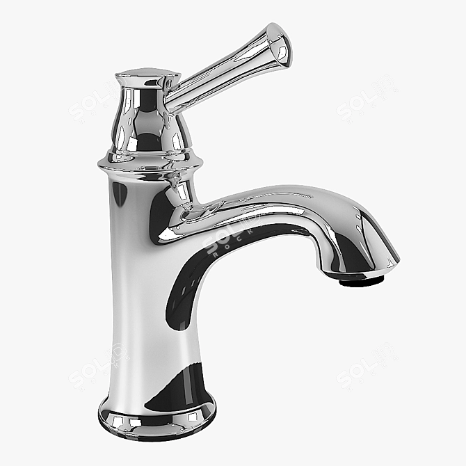 Sleek Square Faucet 3D model image 1