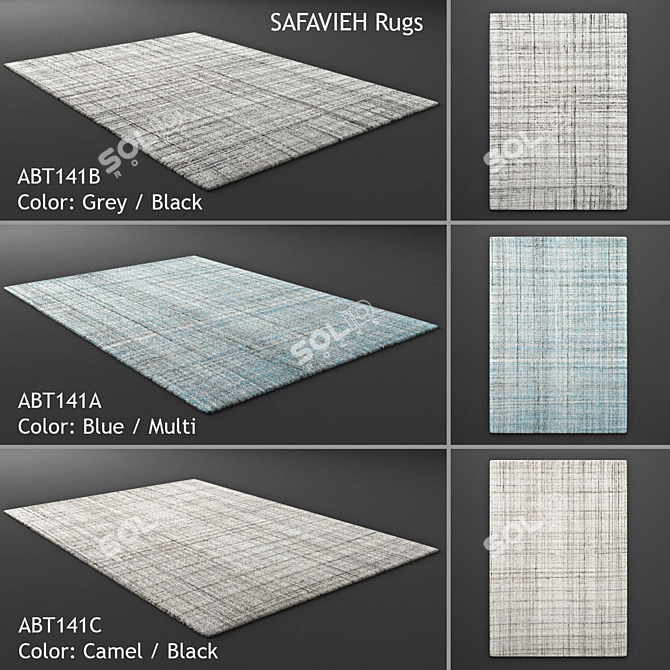 SAFAVIEH Abstract Collection: Contemporary Hand Tufted Wool Rugs 3D model image 1