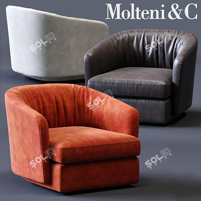 Title: Luxury Molteni&C HOLBORN Armchair 3D model image 1