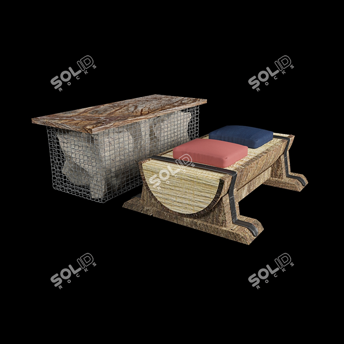 3D Max + Vray for Outdoor Table 3D model image 1