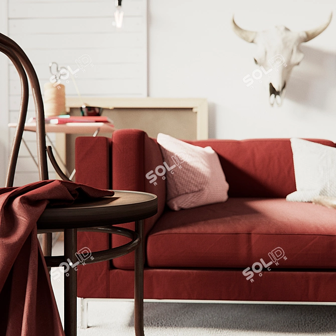 European Luxury: SANDRO Nico Sofa 3D model image 2