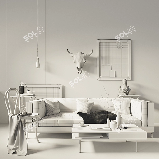 European Luxury: SANDRO Nico Sofa 3D model image 3