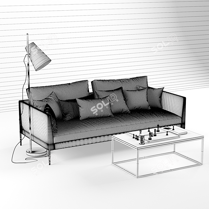 Pilotis Collection: Sofa | Table | Lampe 3D model image 3