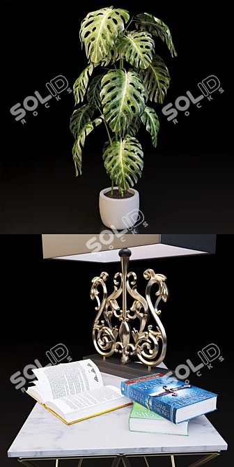 Elegant Decor Chair: Fleur Lamp, Daggett Chair, Stellar Table 3D model image 3