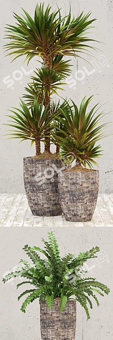 Elevate Your Space: Restoration Hardware Corso Planter 3D model image 2