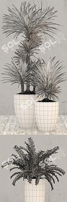 Elevate Your Space: Restoration Hardware Corso Planter 3D model image 3