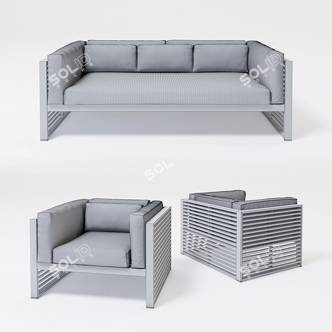 Shadow Essence Outdoor Furniture Set 3D model image 3